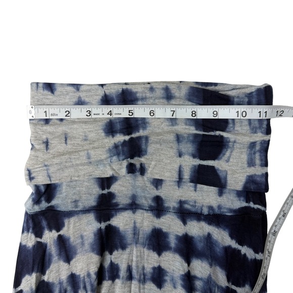 Cynthia Rowley Womens S Blue Tie Dye Tube Top Dress Foldover Skirt Bohemian Y2K - Picture 5 of 6